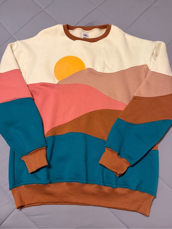 Sweaters - Colorblock Sunset Crewneck Sweater - Webers Resupply